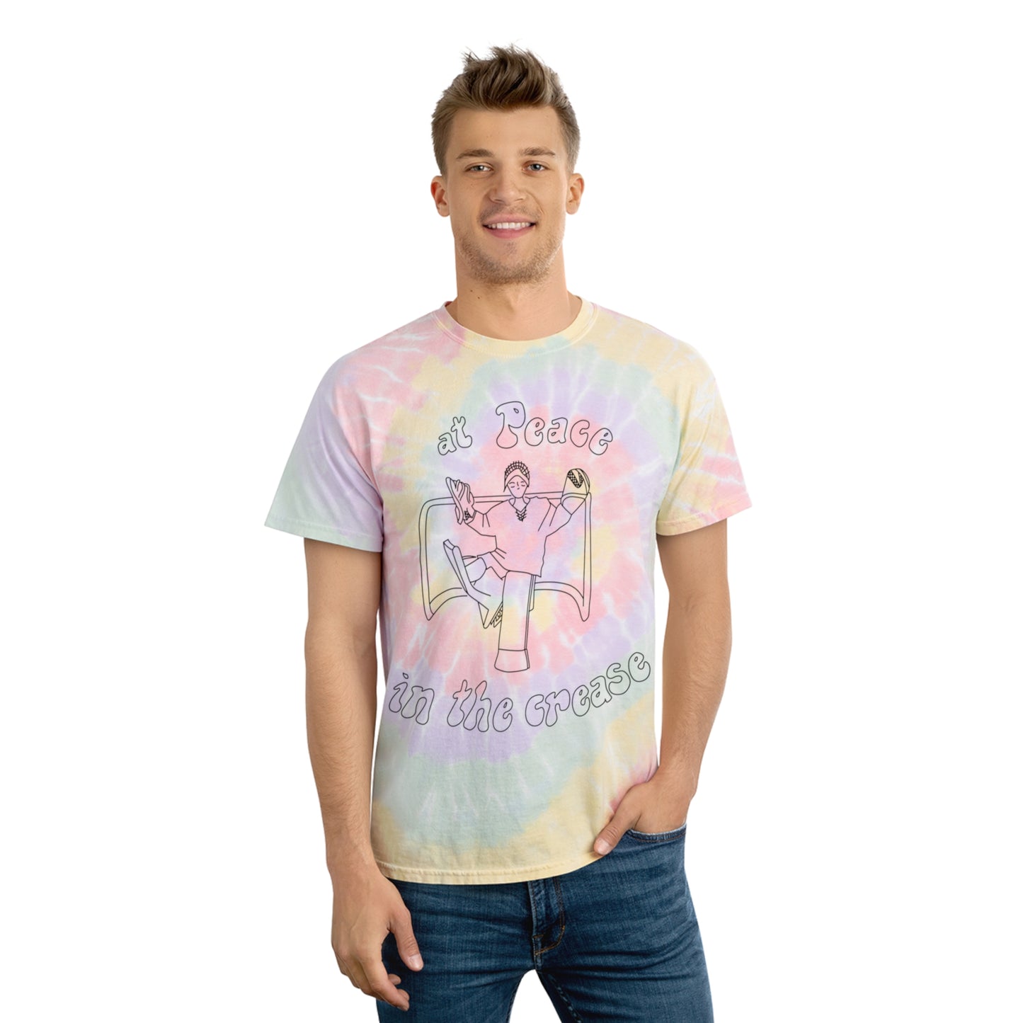 "At Peace in the Crease" hockey short-sleeve t-shirt for Men | Stink Like Winning
