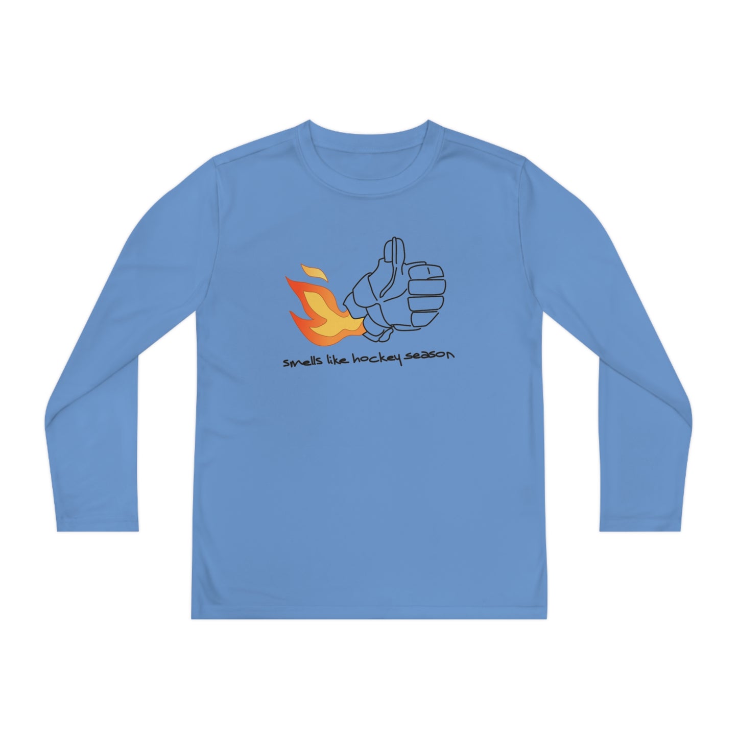 Smells like Hockey Season Youth Hockey Long Sleeve T-Shirt