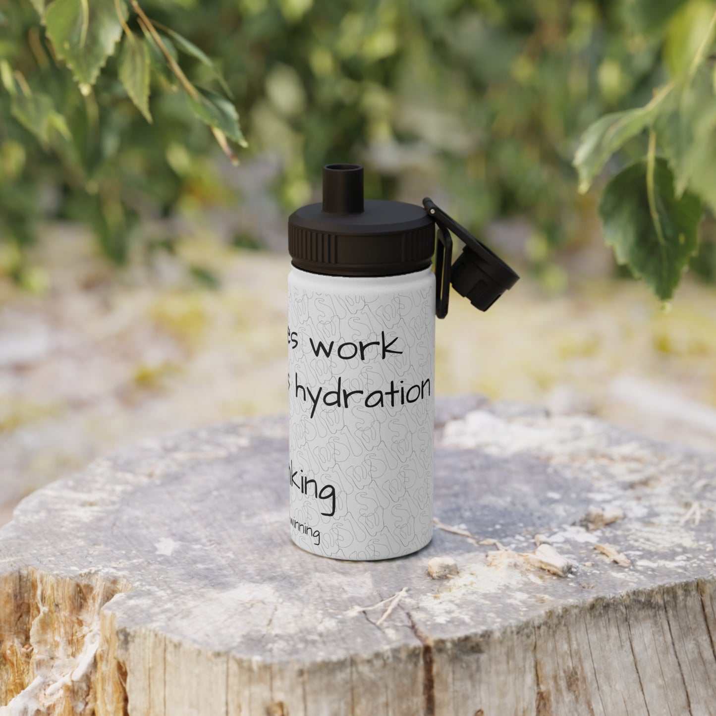 Winning takes Work Stink Like Winning Stainless Steel Sports Water Bottle