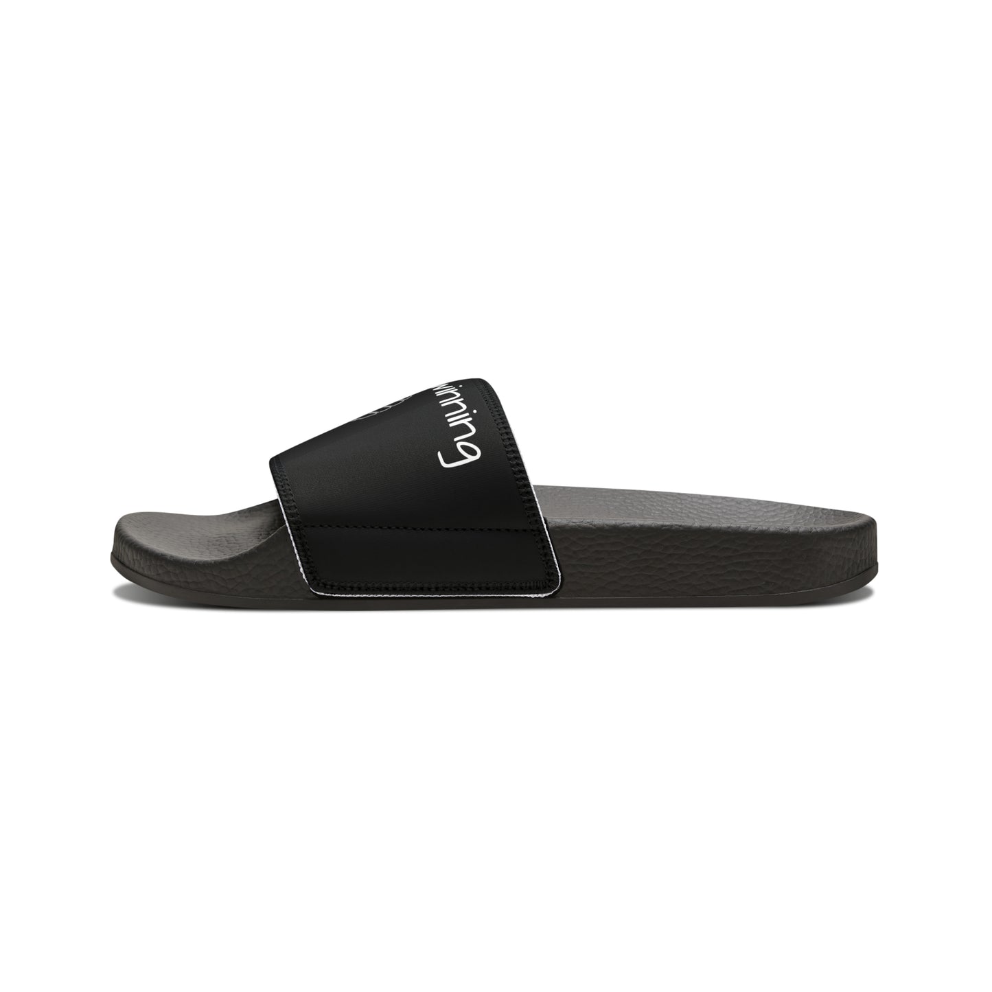 Comfortable youth PU slide sandals for hockey players
