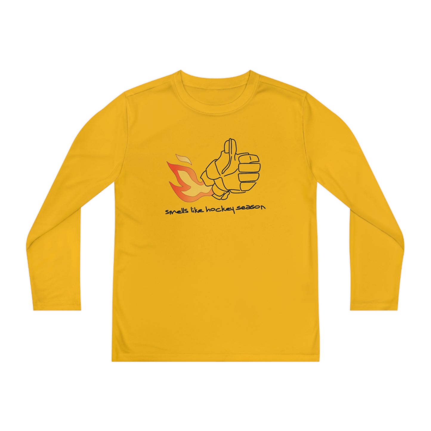 Smells like Hockey Season Youth Hockey Long Sleeve T-Shirt
