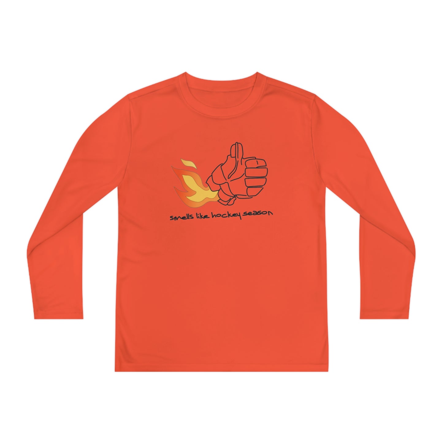 Smells like Hockey Season Youth Hockey Long Sleeve T-Shirt