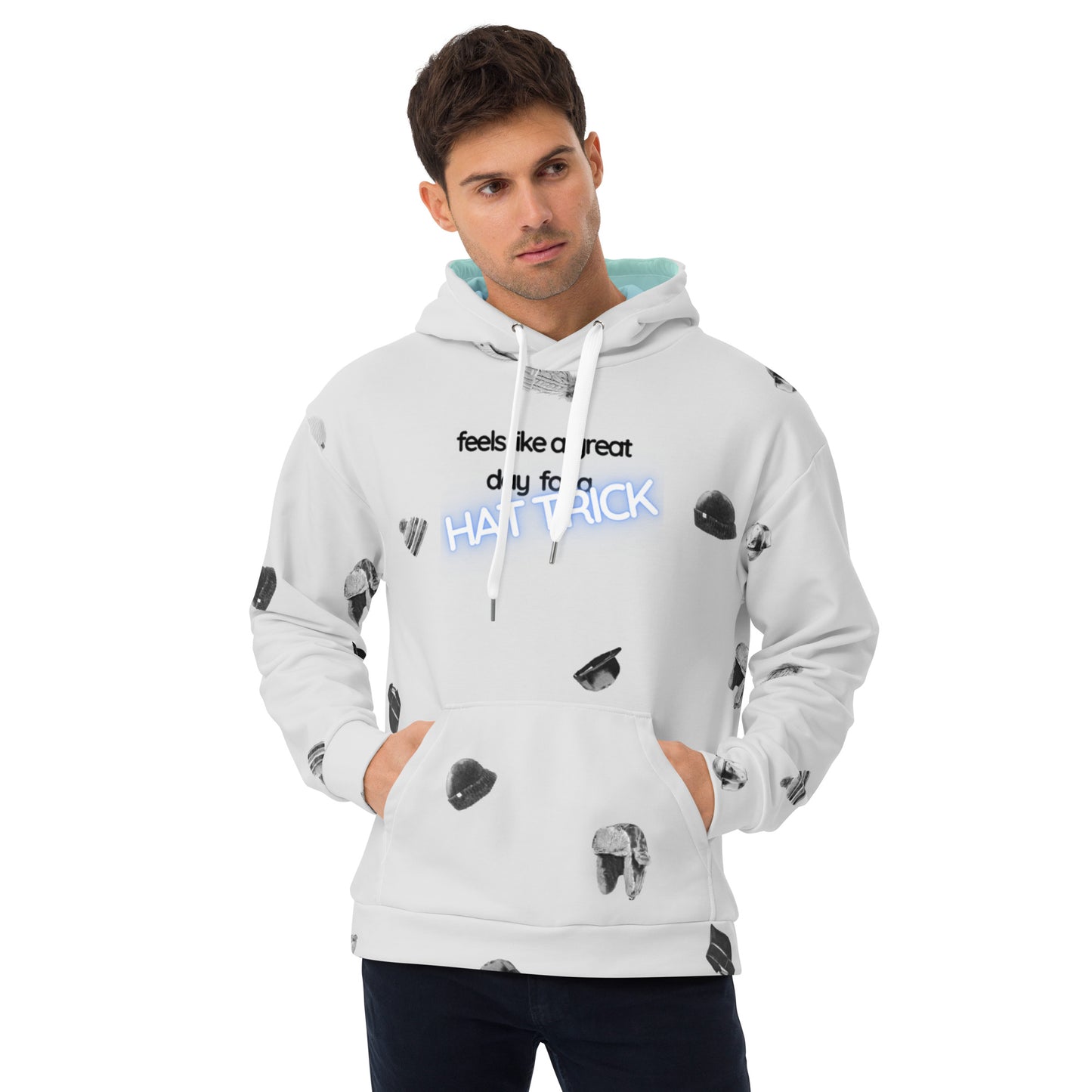 Good day for a Hat Trick Hockey Player Trendy Hoodie