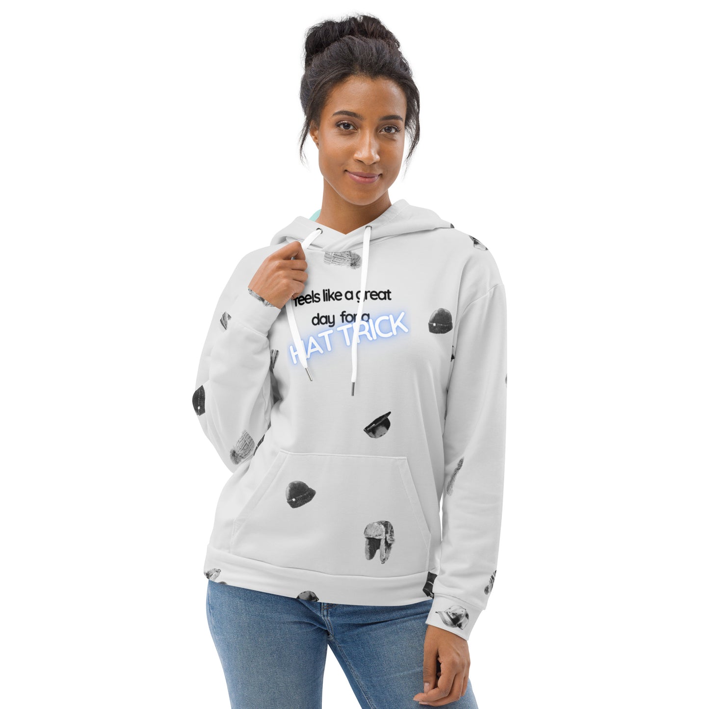 Good day for a Hat Trick Hockey Player Trendy Hoodie