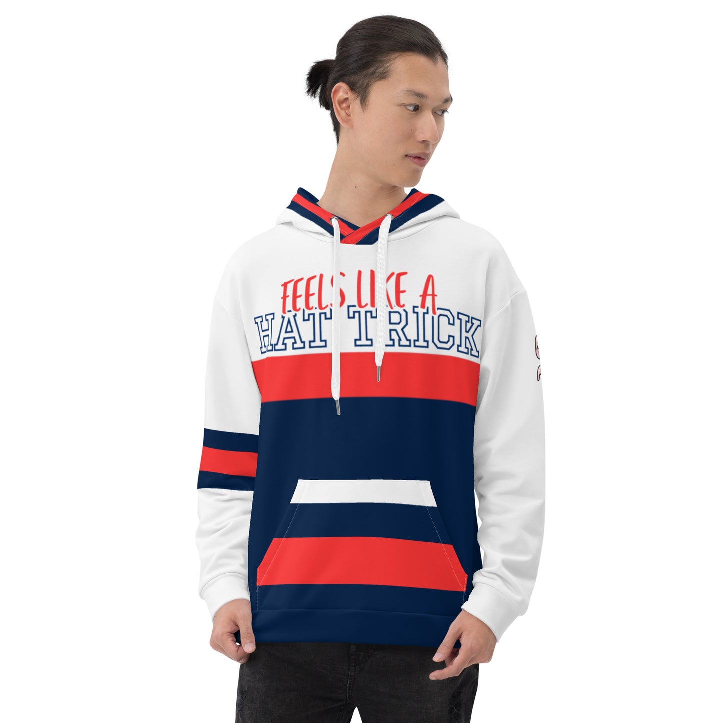 Feels like a Hat Trick Hockey Player Jersey Hoodie