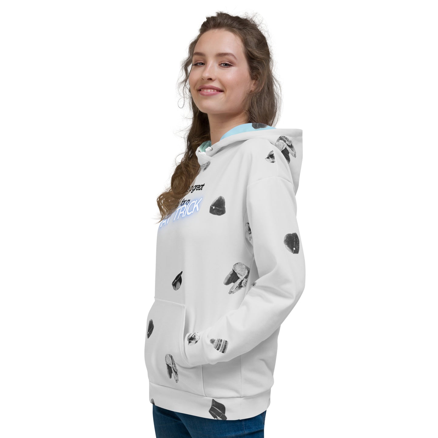 Good day for a Hat Trick Hockey Player Trendy Hoodie