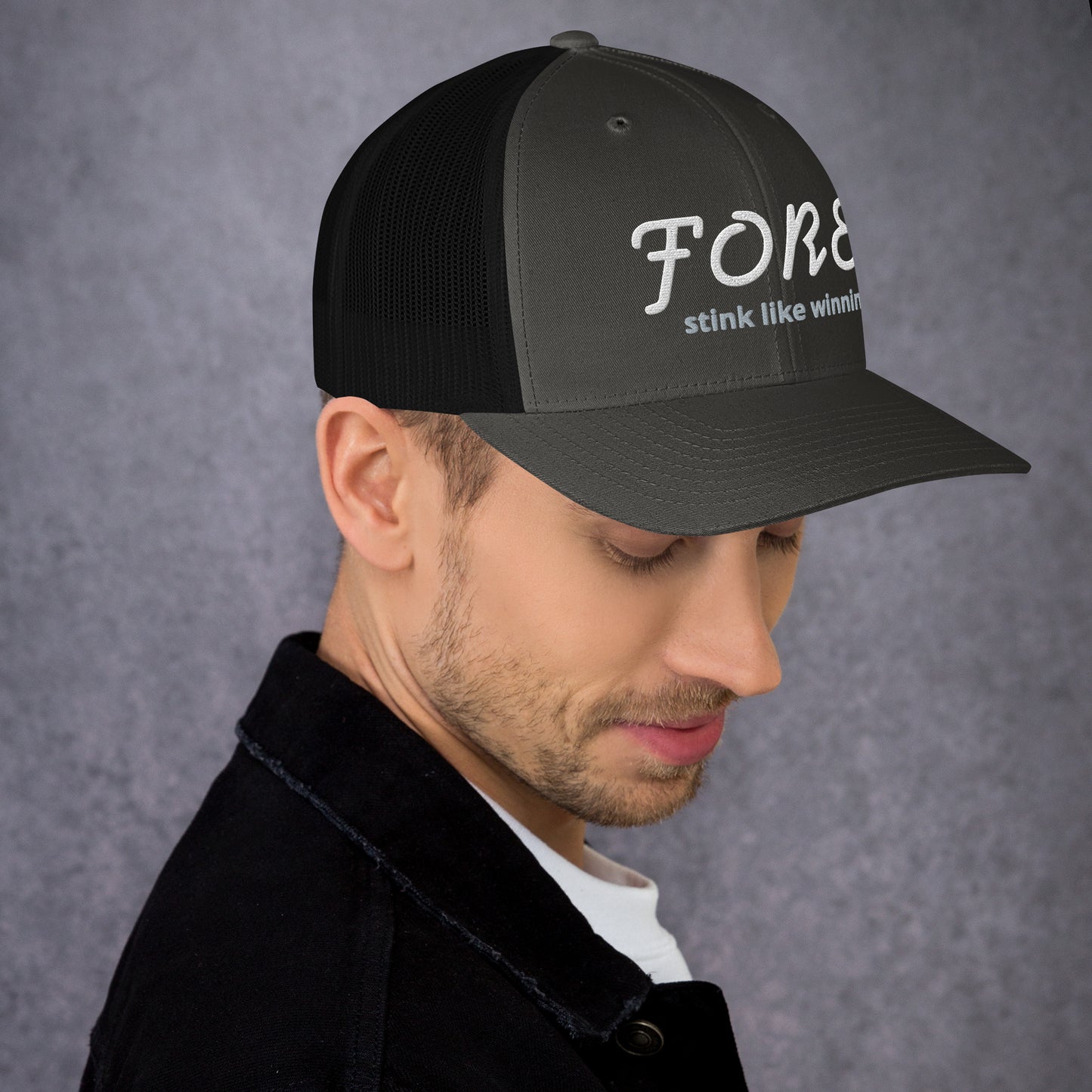 'FORE' stink like winning golfer Trucker Cap