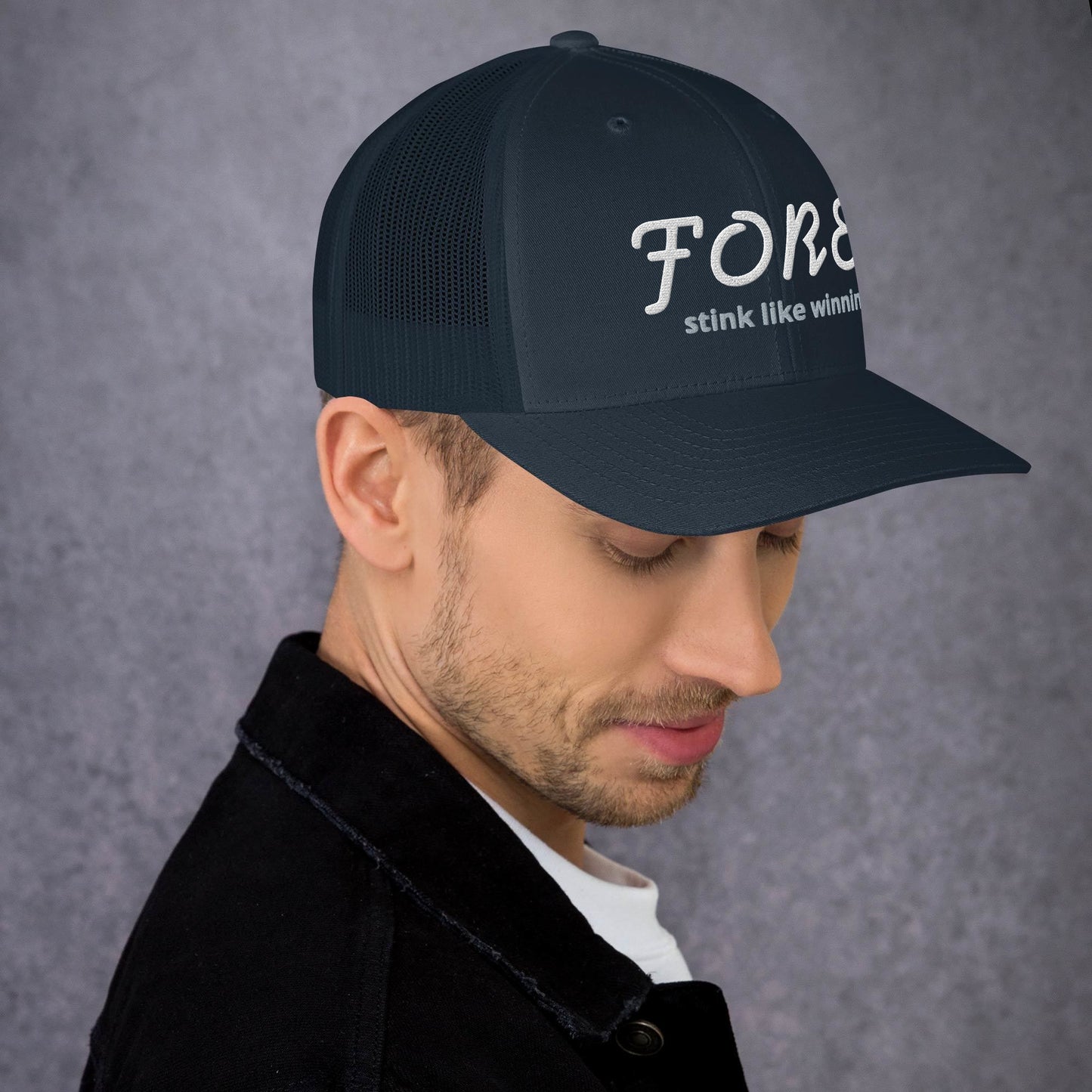 'FORE' stink like winning golfer Trucker Cap