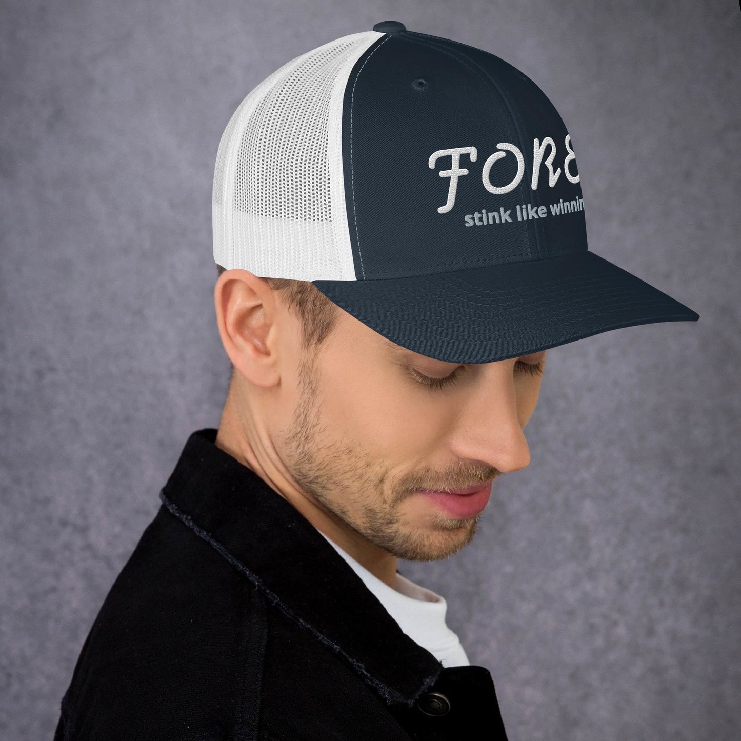 'FORE' stink like winning golfer Trucker Cap