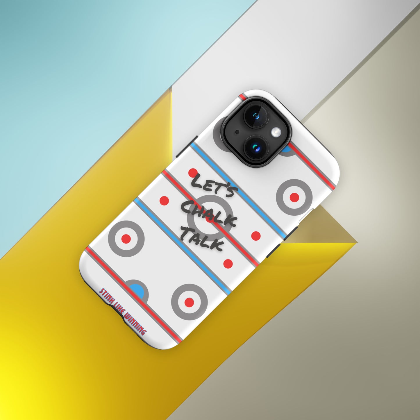 Tough Case for iPhone 15 Pro with Designer Hockey Canvas