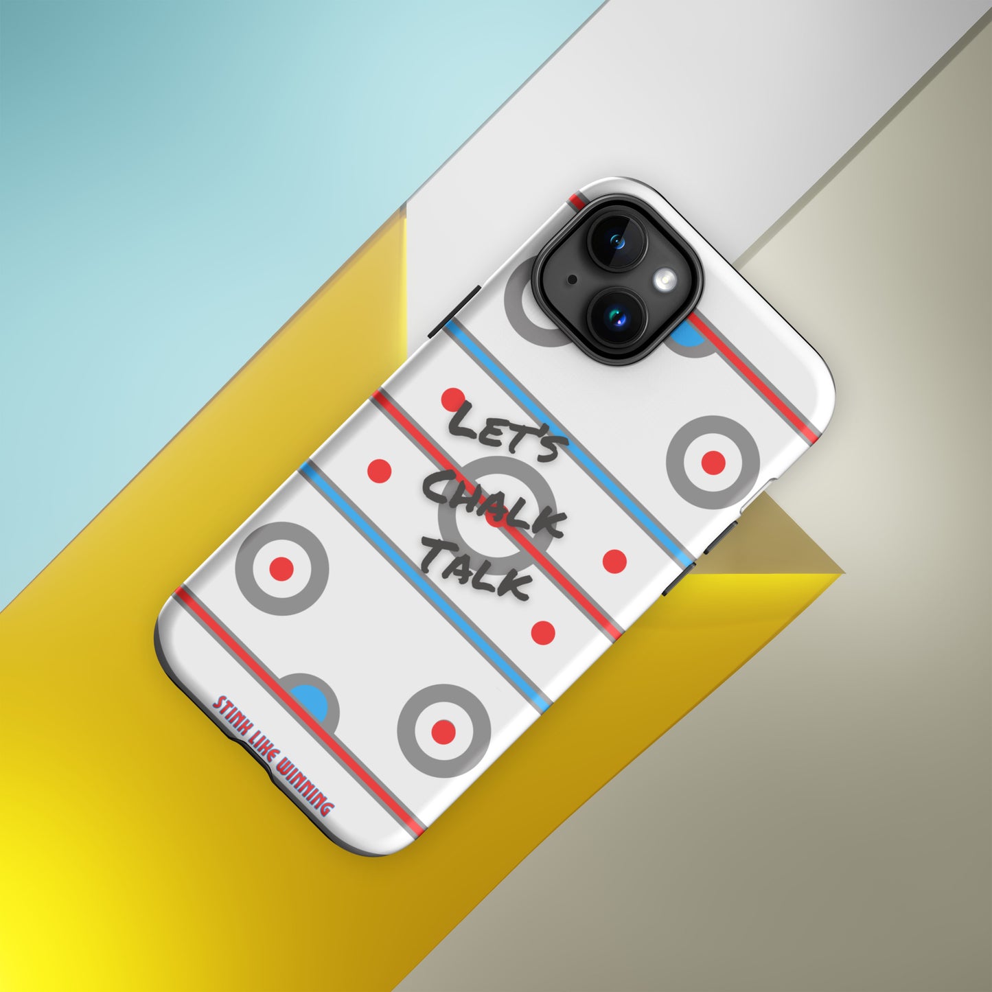Durable Phone Cover with Front View with Hockey Canvas Design