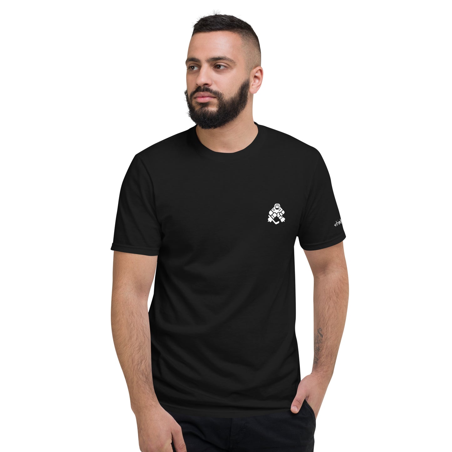 Show your goalie pride with this stylish "Always Ready" men's designer t-shirt.