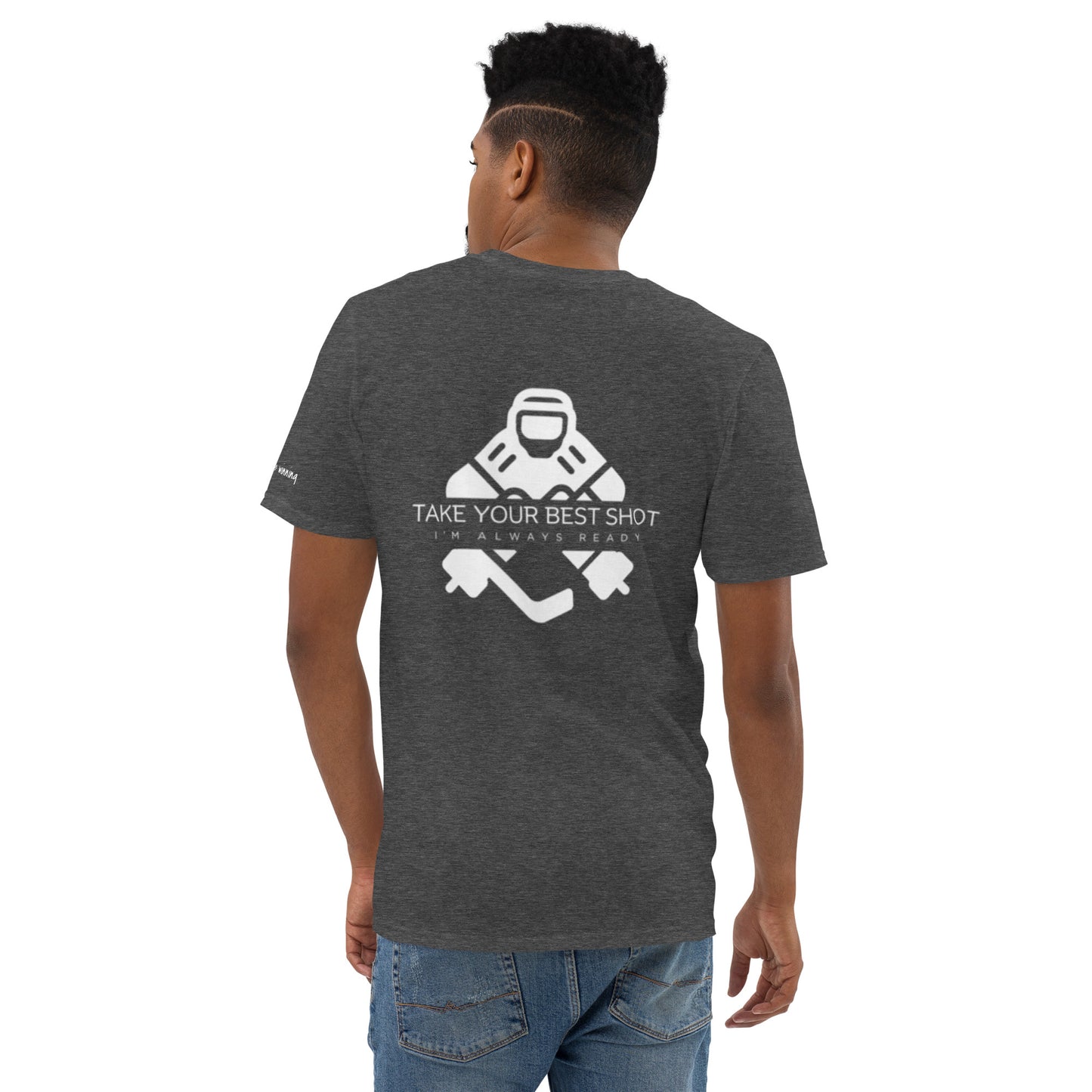 Bold hockey motivation graphics t-shirt for men | Stink Like Winning