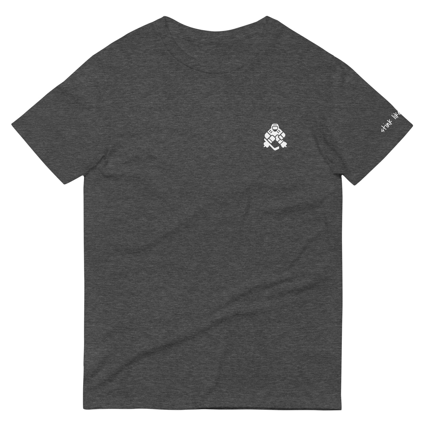 Breathable fabric keeps you cool and confident in this "Always Ready" goalie "Stink Like Winning" t-shirt.