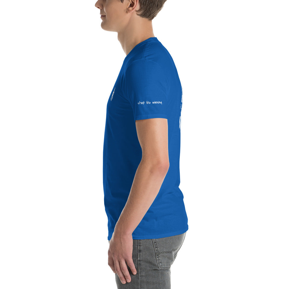 This t-shirt says it all "Always Ready Hockey Wear" who leaves it all on the ice.