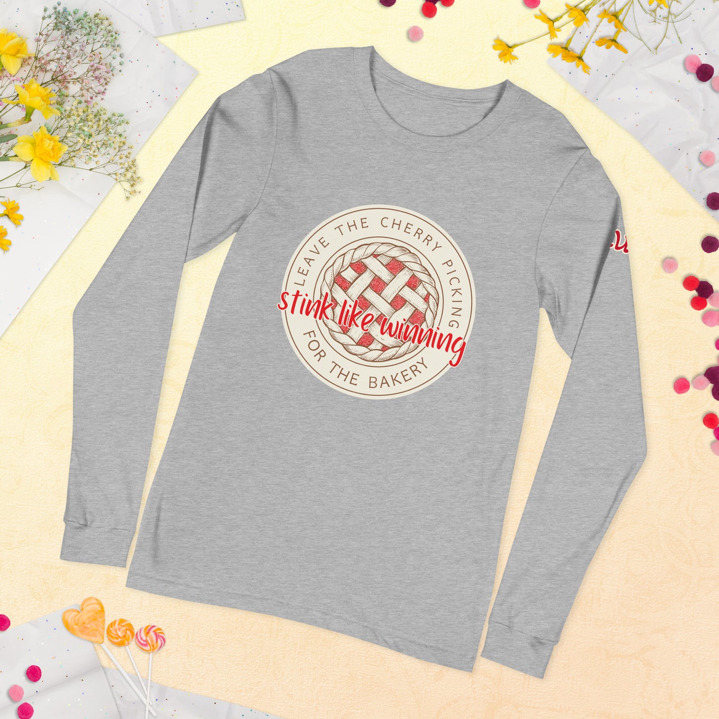 Leave the Cherry Picking Hockey Long Sleeve T-Shirt