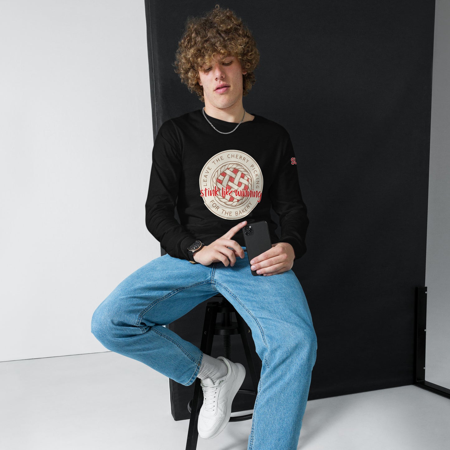 Leave the Cherry Picking Hockey Long Sleeve T-Shirt