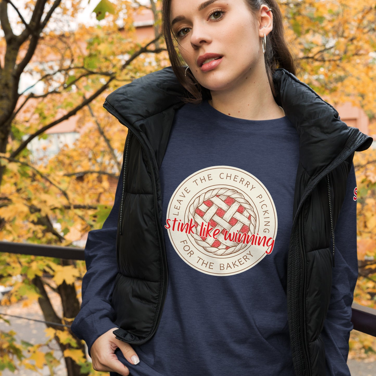 Leave the Cherry Picking Hockey Long Sleeve T-Shirt
