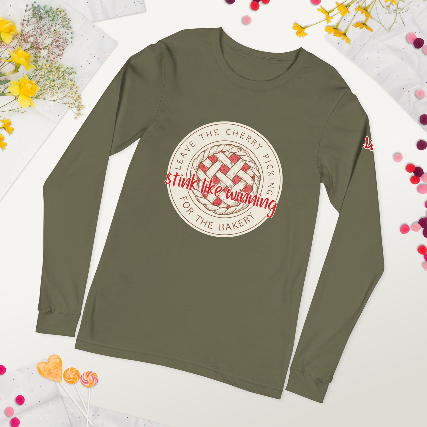 Leave the Cherry Picking Hockey Long Sleeve T-Shirt