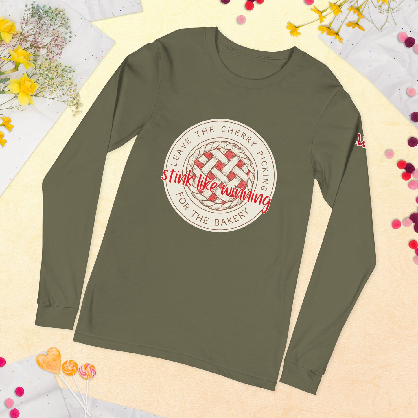 Leave the Cherry Picking Hockey Long Sleeve T-Shirt