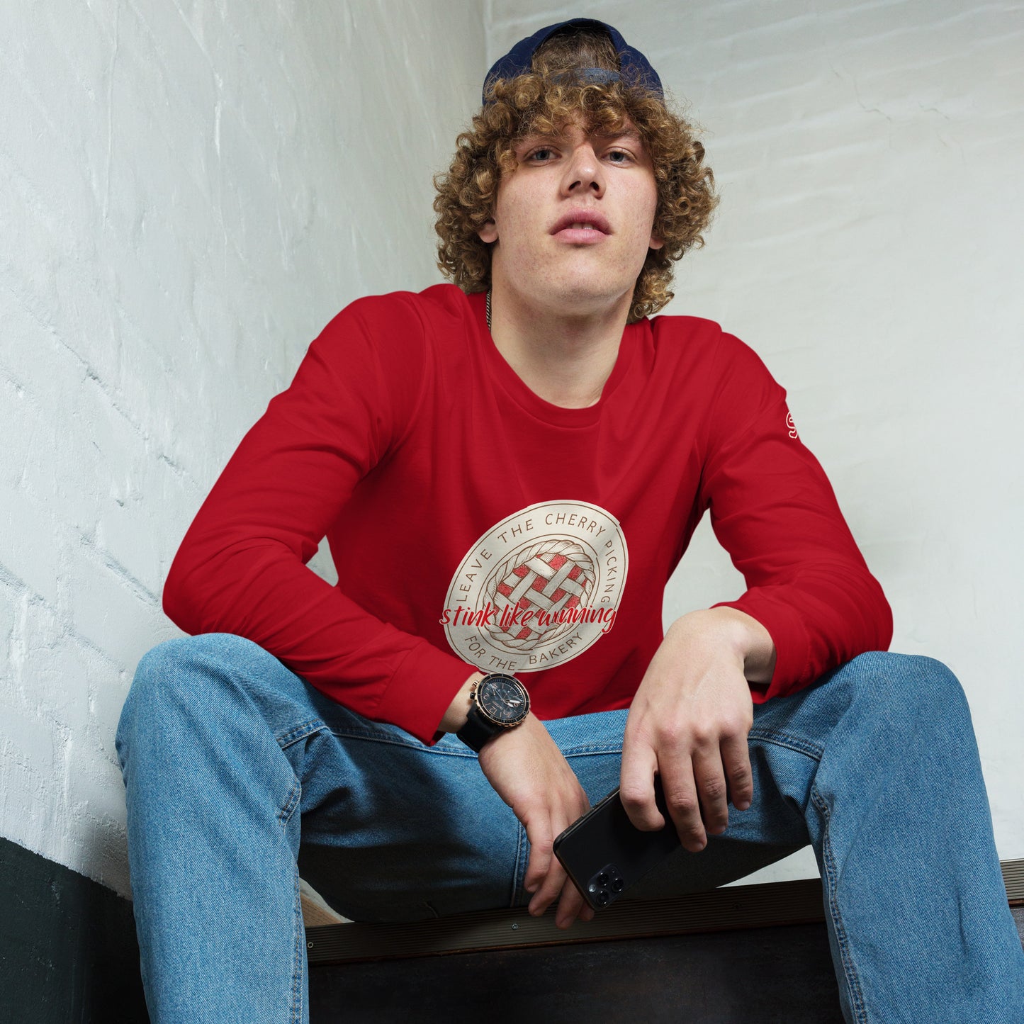 Leave the Cherry Picking Hockey Long Sleeve T-Shirt