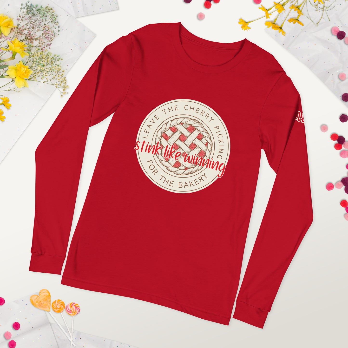 Leave the Cherry Picking Hockey Long Sleeve T-Shirt
