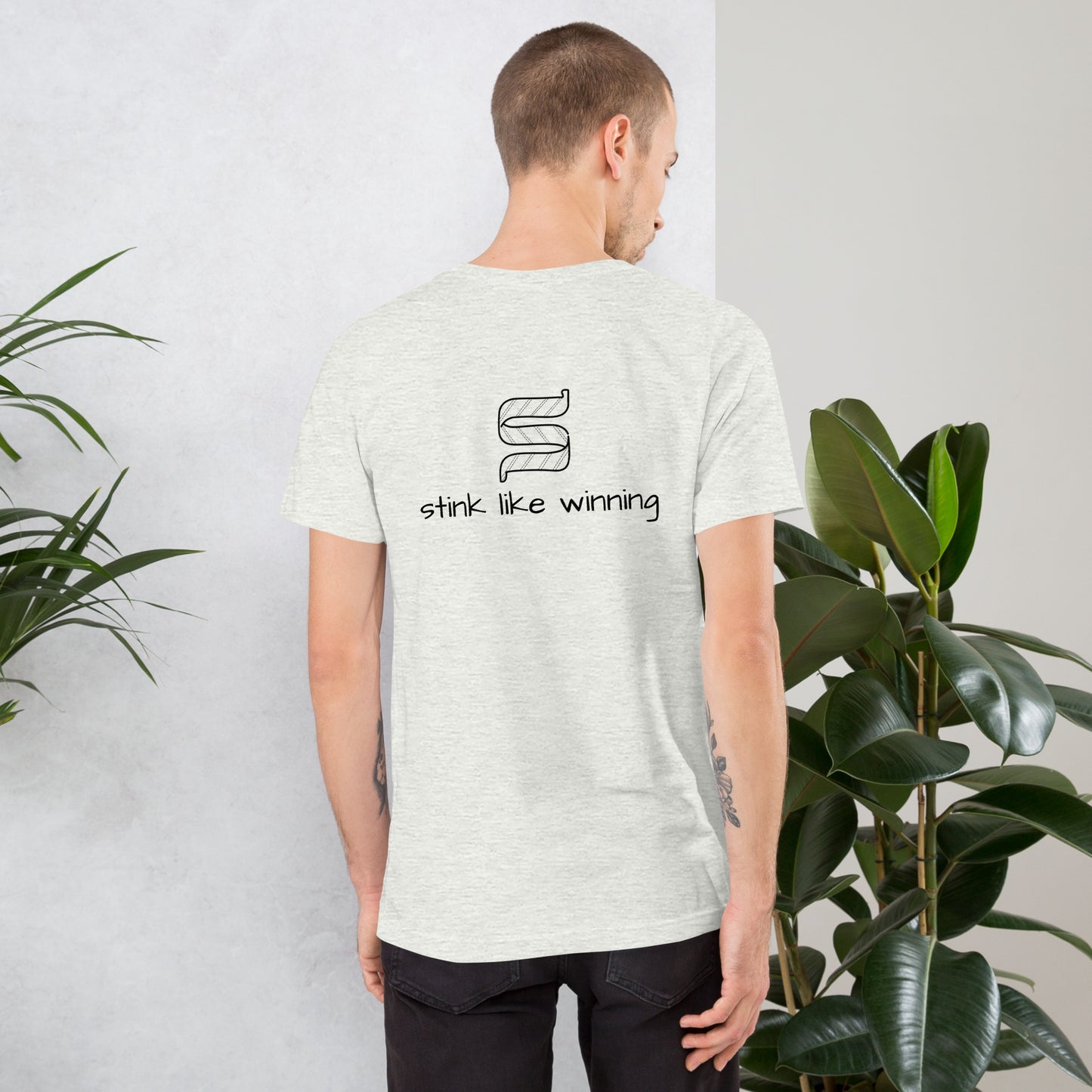 Stink Like Winning" Graphic Short Sleeve Designer T-Shirt | Eye-catching graphic and trendy cropped style