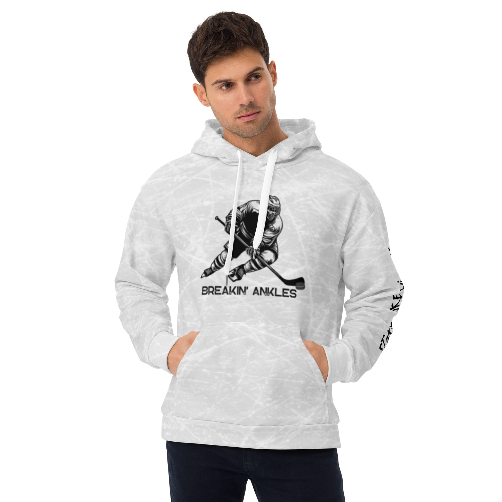 Fashionable Hockey Player Cool Hoodie | Hockey Player Hoodie at Stink Like Winning