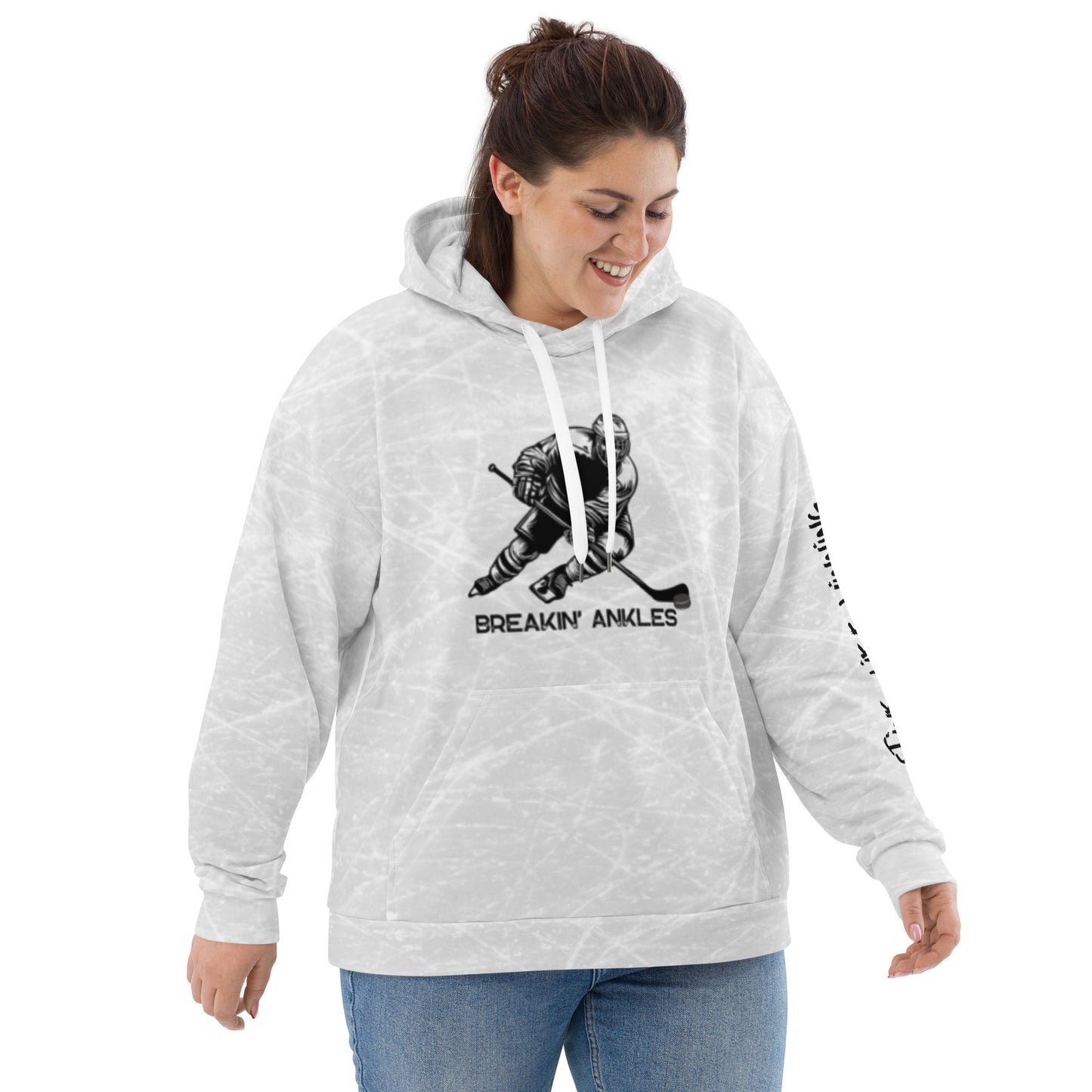 Cool Hockey Player Hoodie for Women by Stink Like Winning